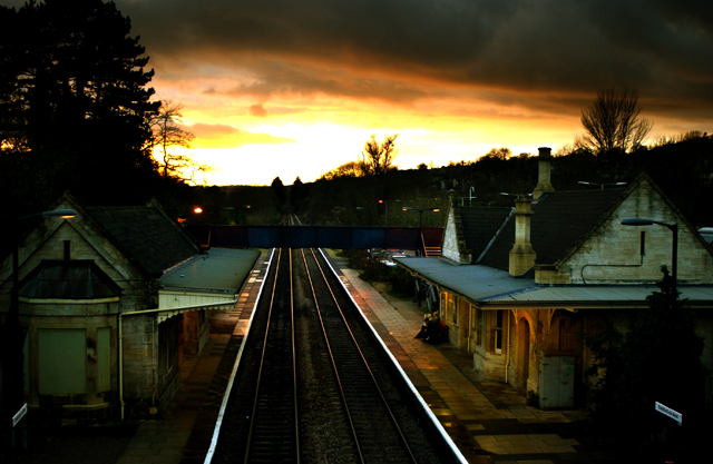 Peter Lang Train Station At Sunset